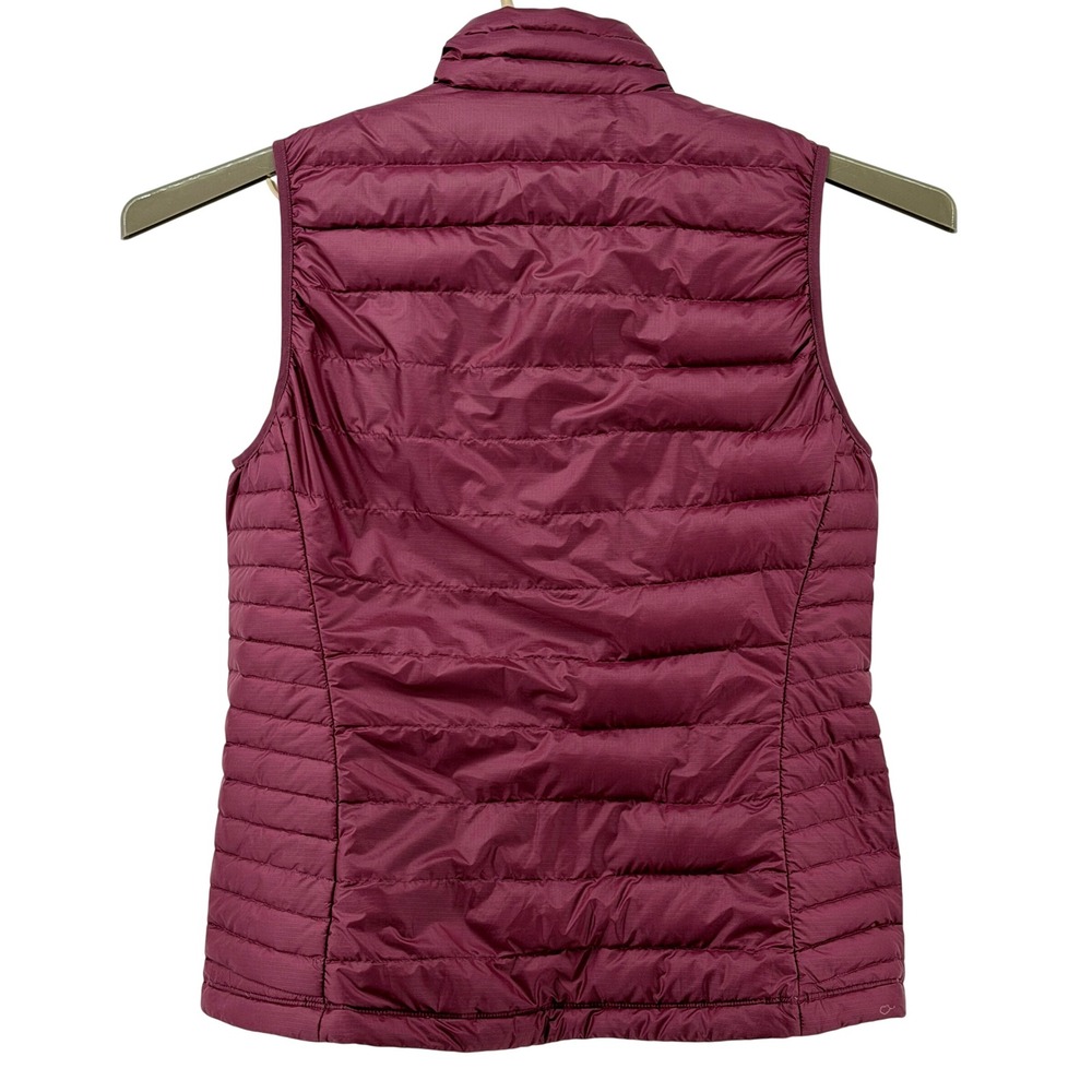 Patagonia Down Filled Puffy Vest Womens L Burgundy Excellent Quilted Ripstop - Picture 3 of 11